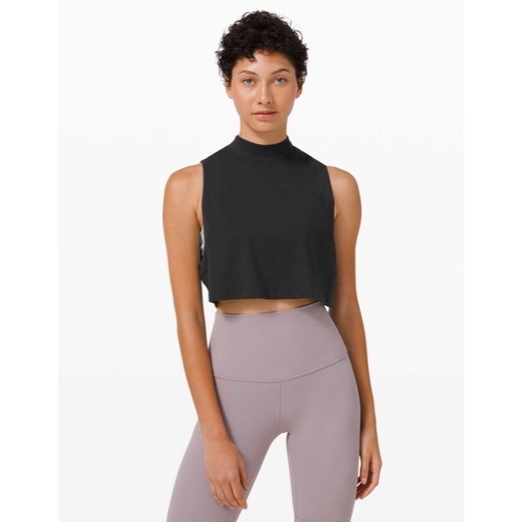 Lululemon All Yours Mock Neck Crop Tank
Black Size 10 NWT